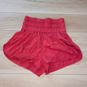 Women's Dark Pink Free People The Way Home Work Out Shorts High Rise